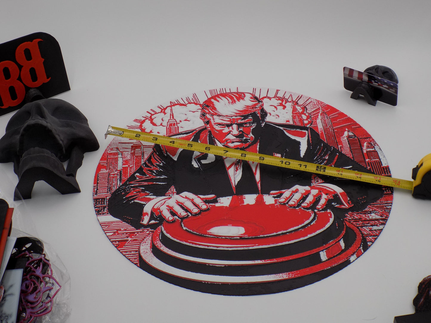 Trump: Big Red Button w/ a KILLER Skull Stand: By: BecksterBeast