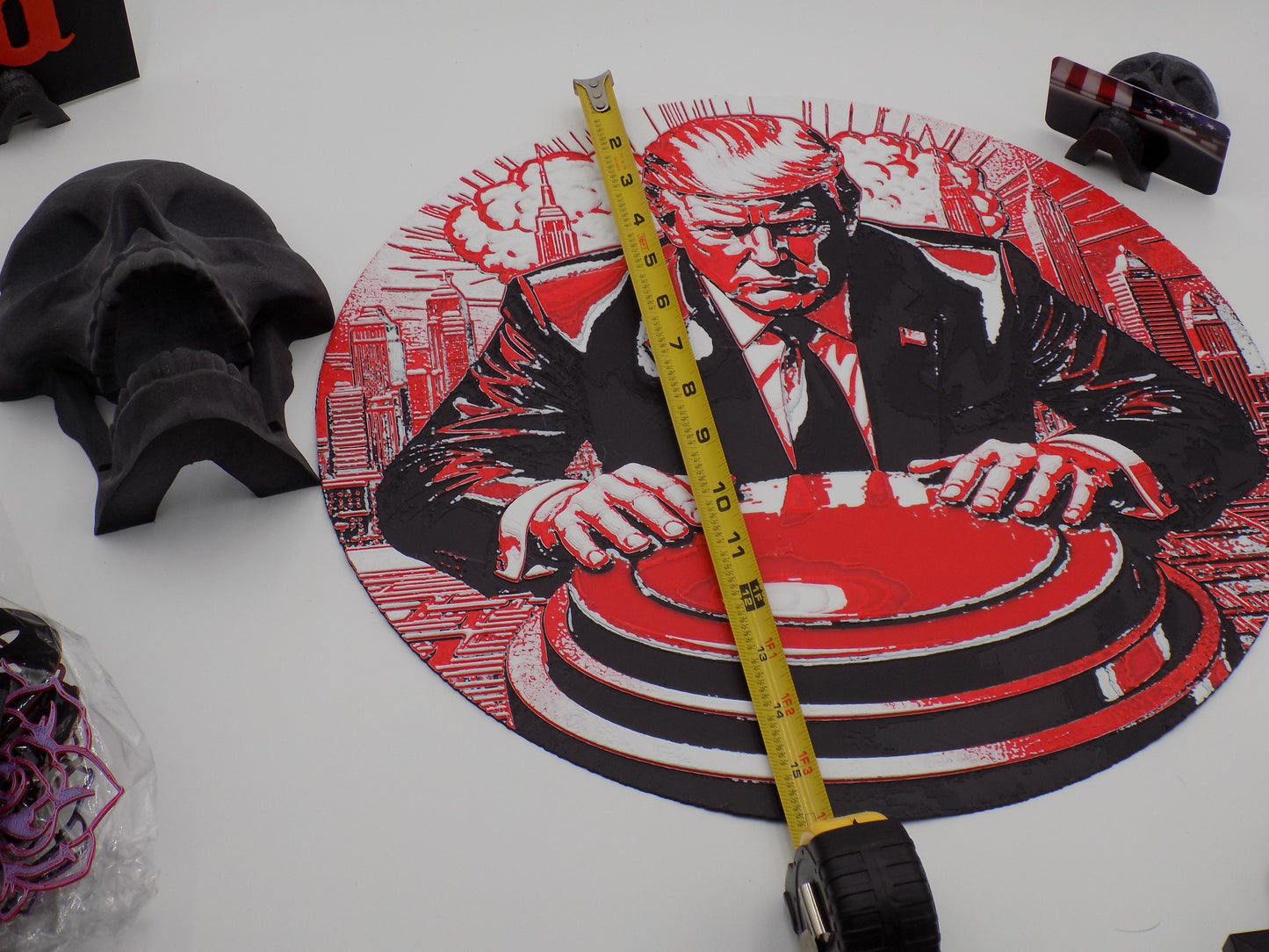Trump: Big Red Button w/ a KILLER Skull Stand: By: BecksterBeast