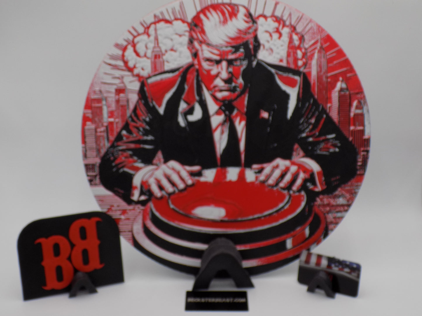 Trump: Big Red Button w/ a KILLER Skull Stand: By: BecksterBeast