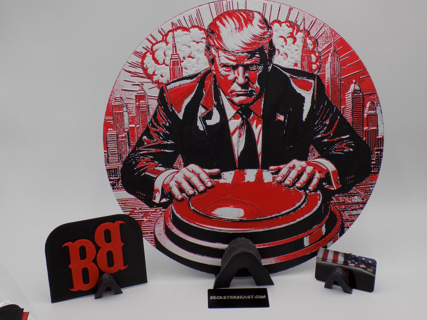 Trump: Big Red Button w/ a KILLER Skull Stand: By: BecksterBeast