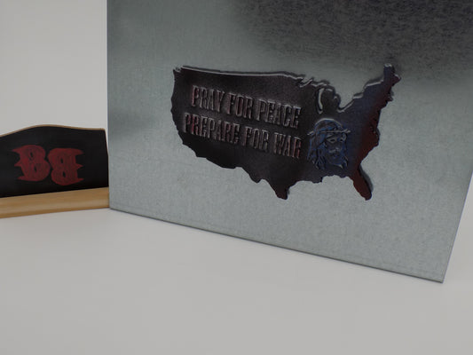 3D Printed "Pray for Peace, Prepare for War" Fridge Magnet by BECKSTERBEAST