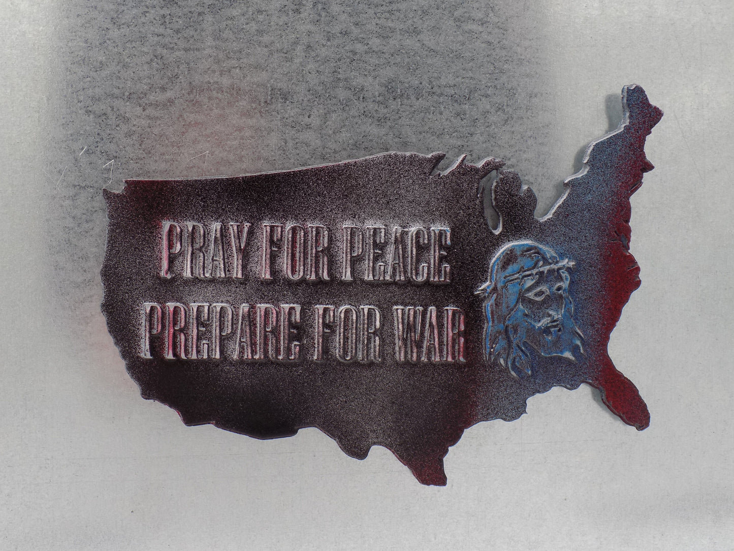 BecksterBeast's 3D Printed "Pray for Peace, Prepare for War" Fridge Magnet