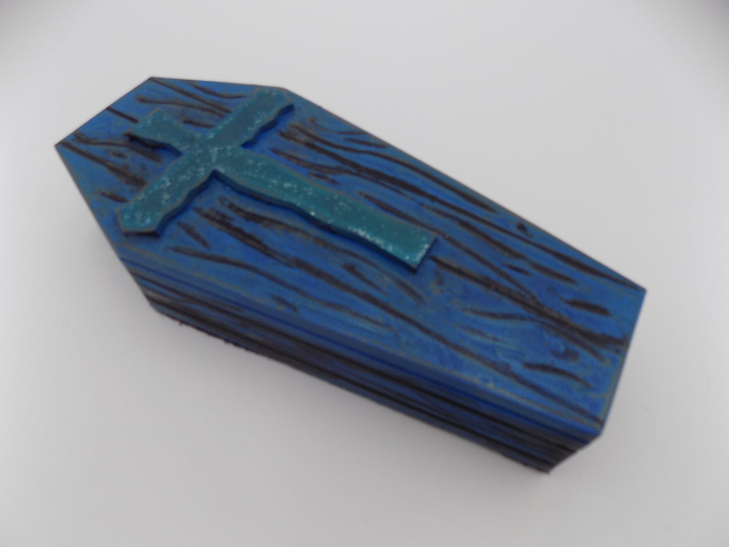 3D Printed Coffins Medium - Created/Painted Blue/Black - By: BECKSTERBEAST