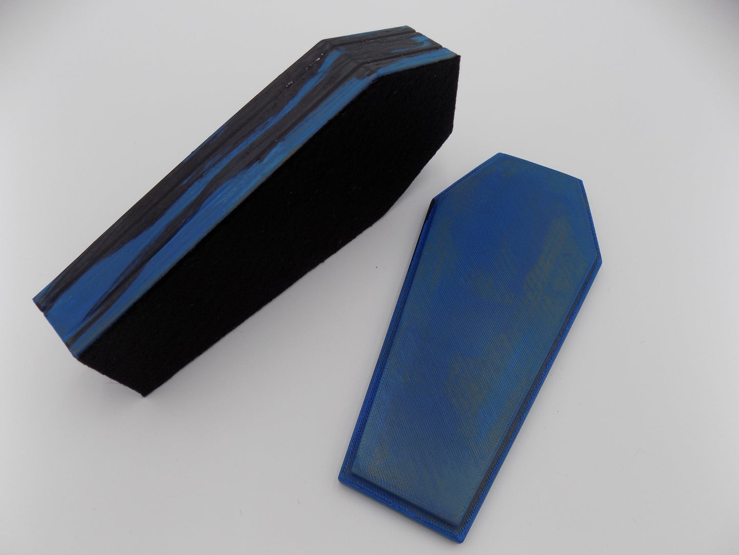 3D Printed Coffins Medium - Created/Painted Blue/Black - By: BECKSTERBEAST