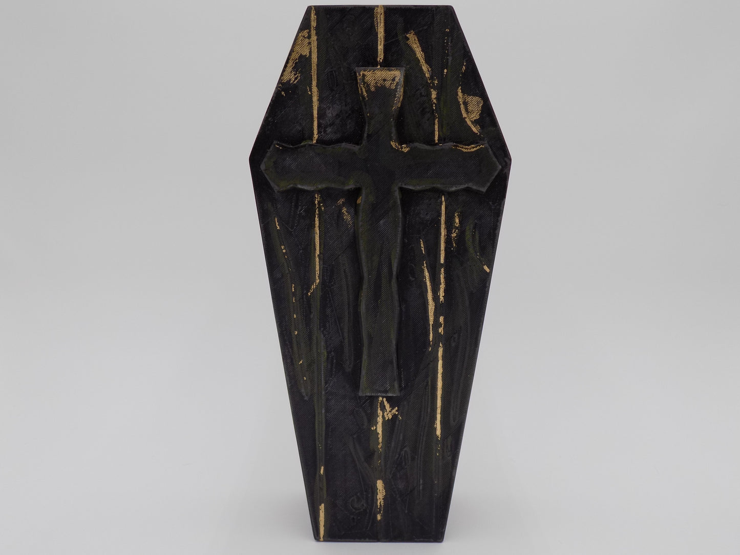 3D Printed Coffins Large - Created/Painted Black/White/Gold - By: BECKSTERBEAST