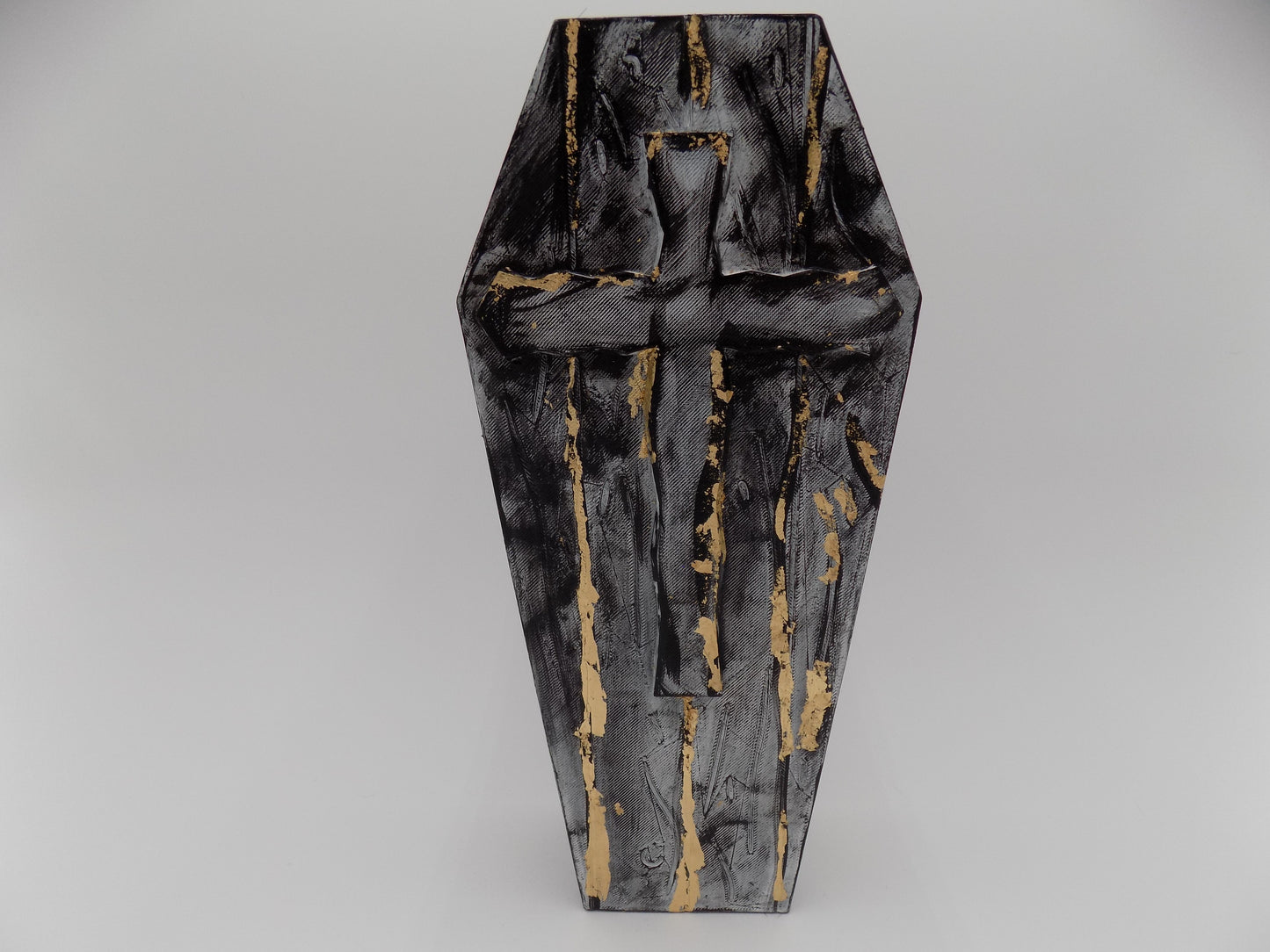 3D Printed Coffins Large  - Created/Painted Black/Gray/Gold - By: BECKSTERBEAST